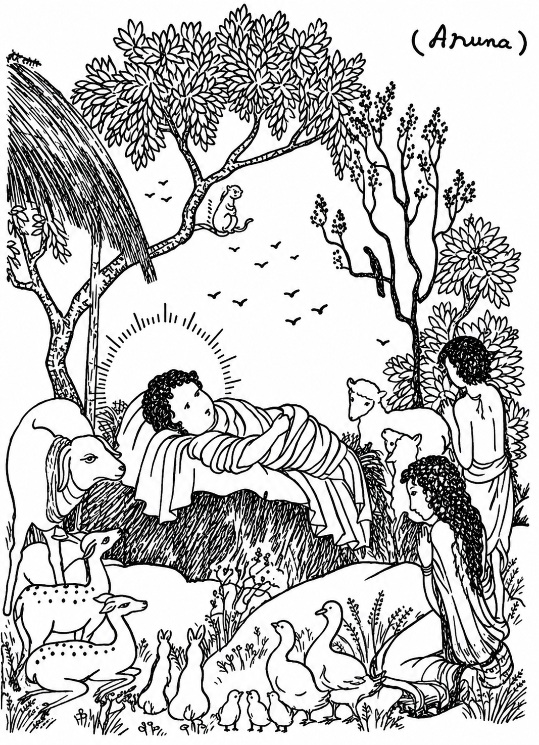 Manger Scene, by Miss Aruna Das
